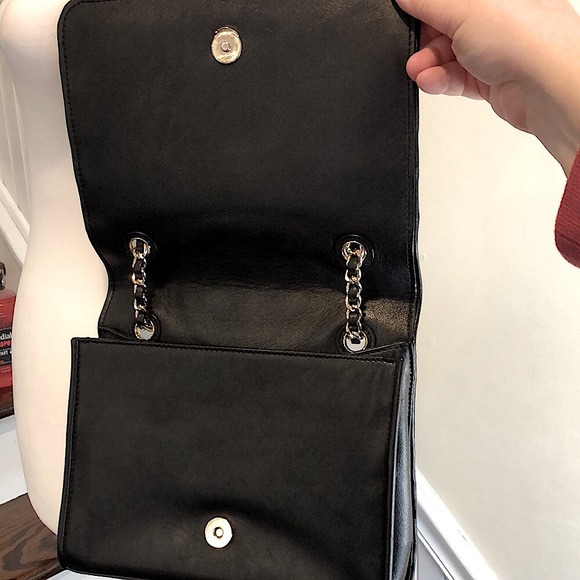 TORY BURCH Black Fleming Geo Diamond Quilted Crossbody Shoulder Bag Clutch - Picture 7 of 17